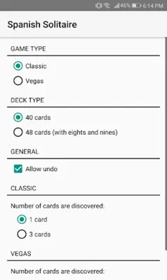 Spanish Solitaire android App screenshot 5
